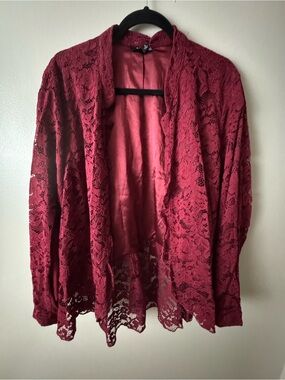 Women's Torrid Lace Open Cardigan Coquette Size 3